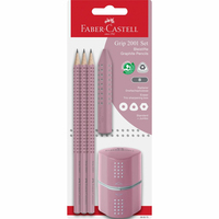FABERCASTELL GRIP 2001 BleistiftSet B rose shadow, 1 Set