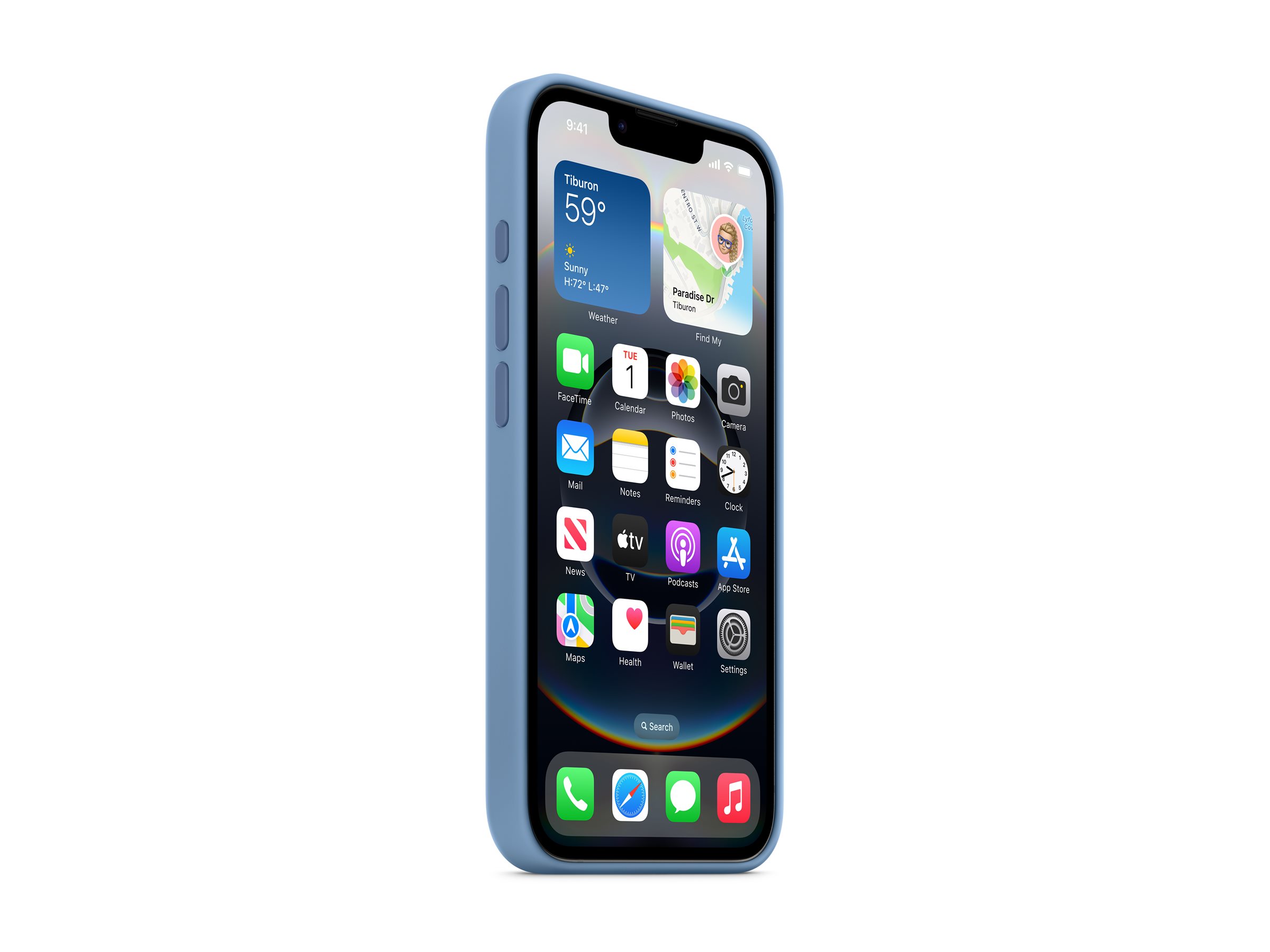 APPLE iPhone 16e Silicone Case Winter Blue APPLE iPhone 16e Silicone Case Winter Blue