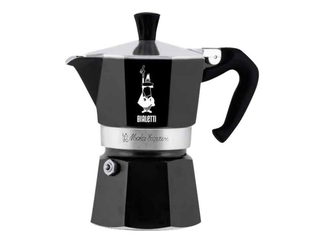 Bialetti Moka Express Schwarz, Espressokocher für 1 Tasse 