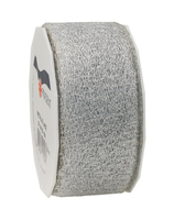 PRaeSENT Geschenkband Metallic Lace glaenzend silber 40,0 mm x 20,0 m