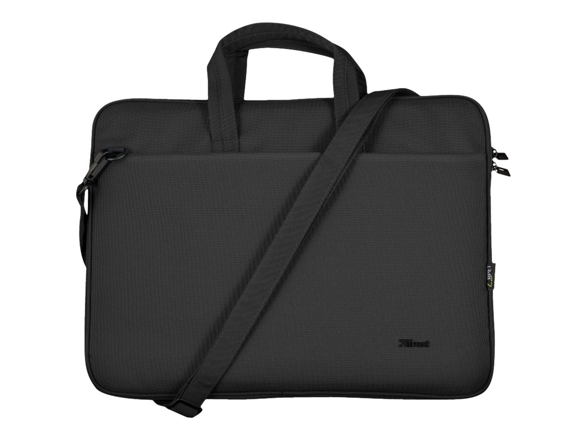 Trust Laptoptasche Bologna Slim Kunstfaser schwarz 24447 bis 40,6 cm (16 Zoll)