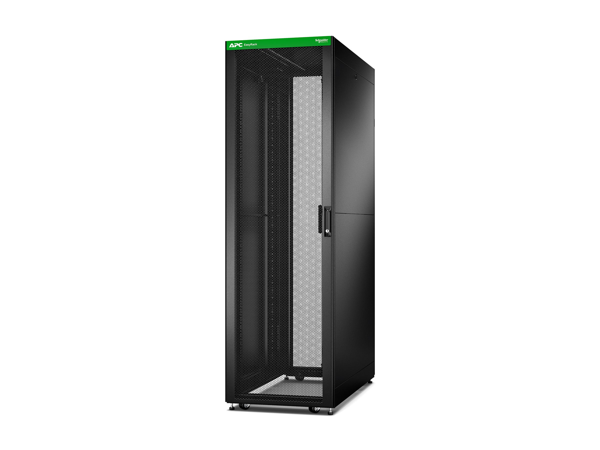 APC Easy Rack 42Ux600x1200 RoofSide panelcastorsfeet No Bottom 4 Brackets black
