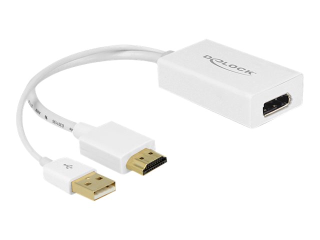 Delock Adapter HDMI-A Stecker > Displayport 1.2 Buchse wei?
