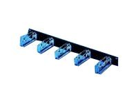 Rittal Rangierpanel 1HE RAL9005 mit 5 Bügeln Stahl 105x43mm