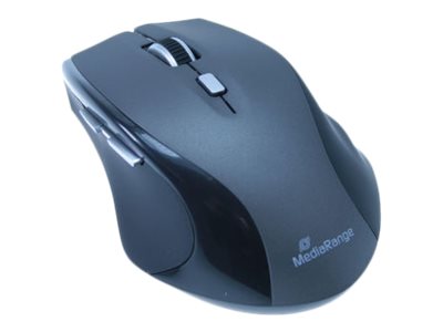 Mediarange Tastatur-und-Maus-Set QWERT kabellos Schwarz/Grau