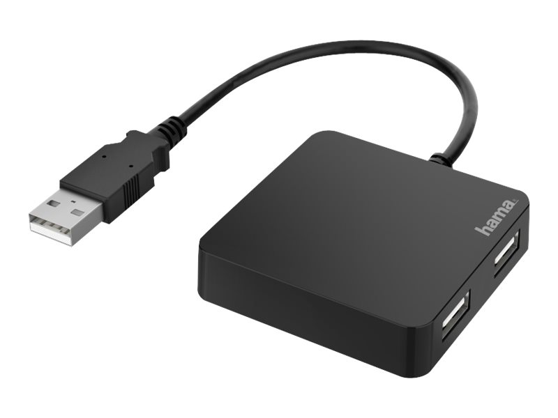 hama USB-Hub 4-fach schwarz