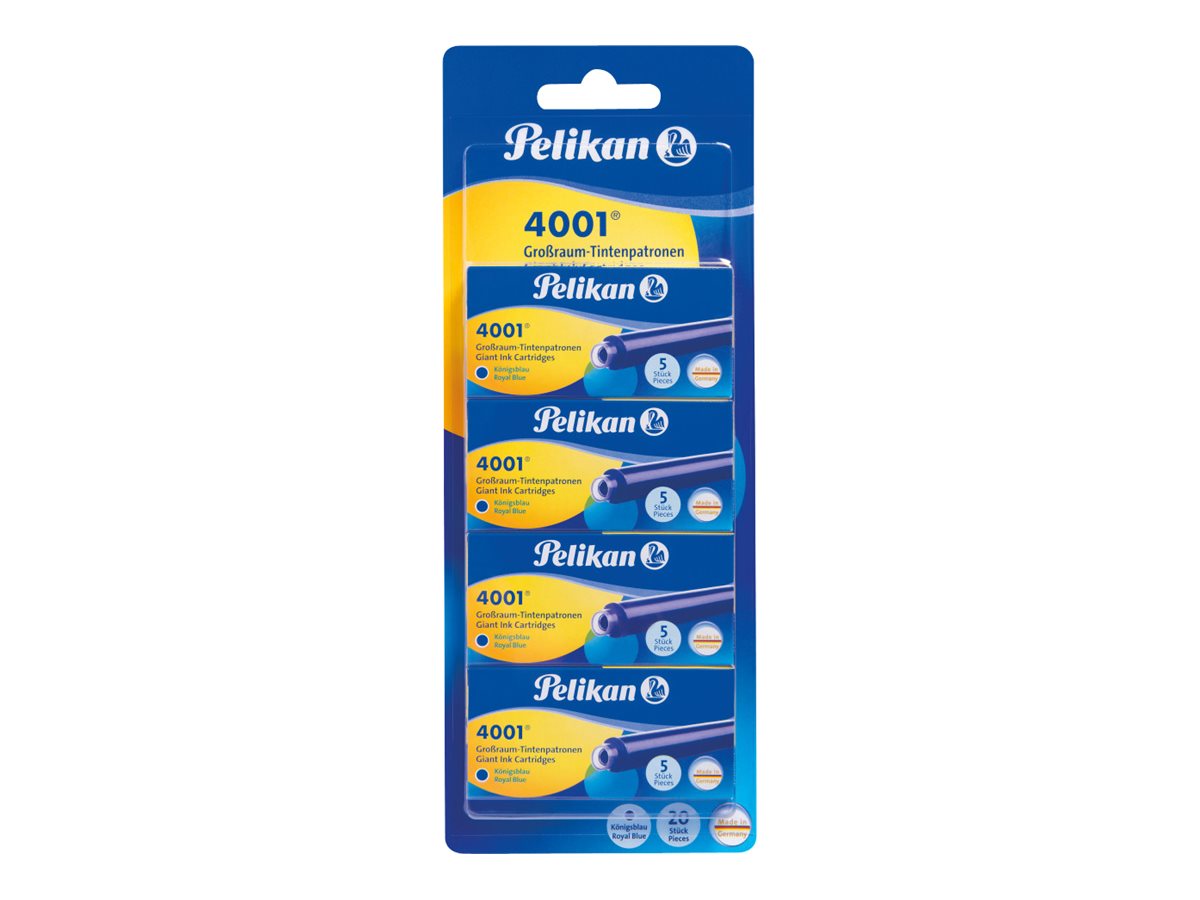 Pelikan 4001 Tintenpatronen fuer Fueller koenigsblau 4x 5 St. Pelikan 4001 Tintenpatronen fuer Fueller koenigsblau 4x 5 St.