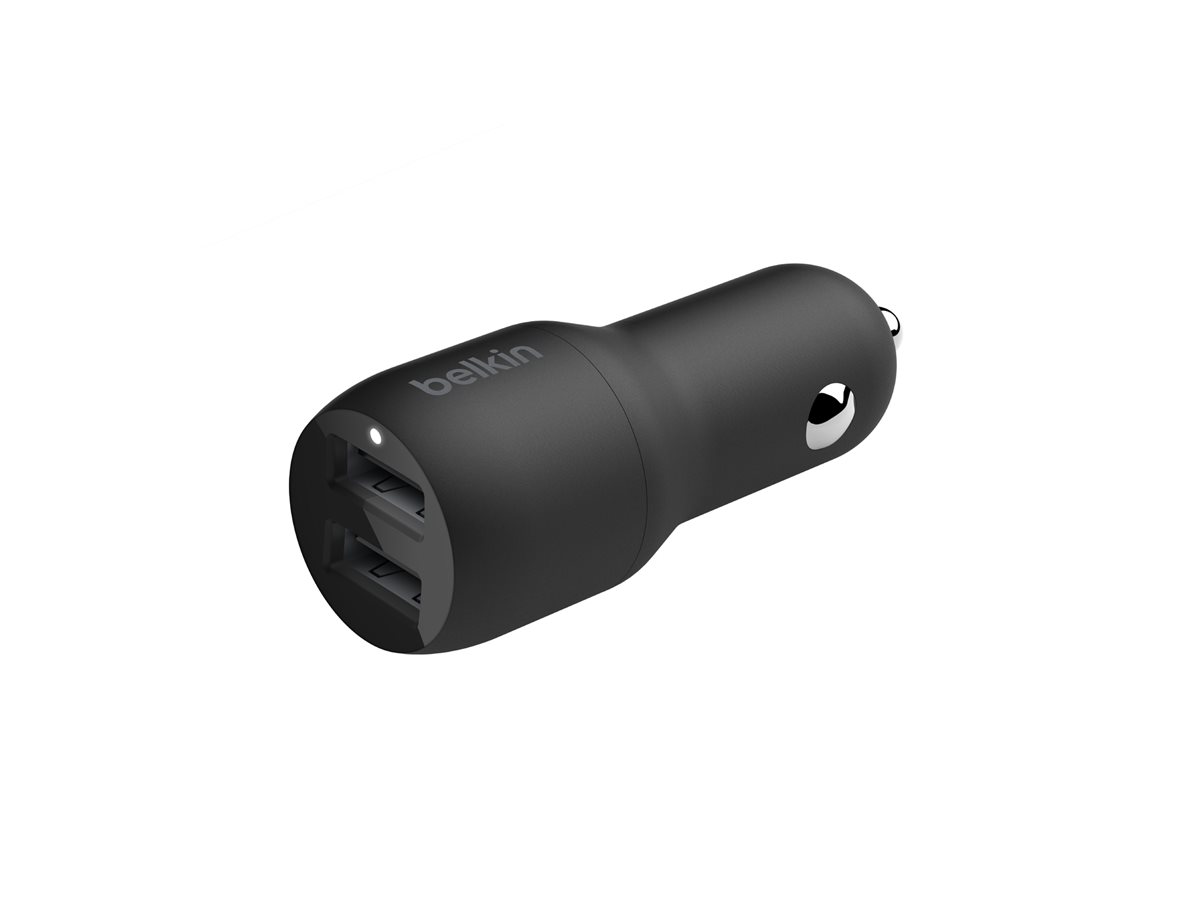 Dual USB-A Kfz-Ladegerät incl. Lightning Kabel 1m 24W b