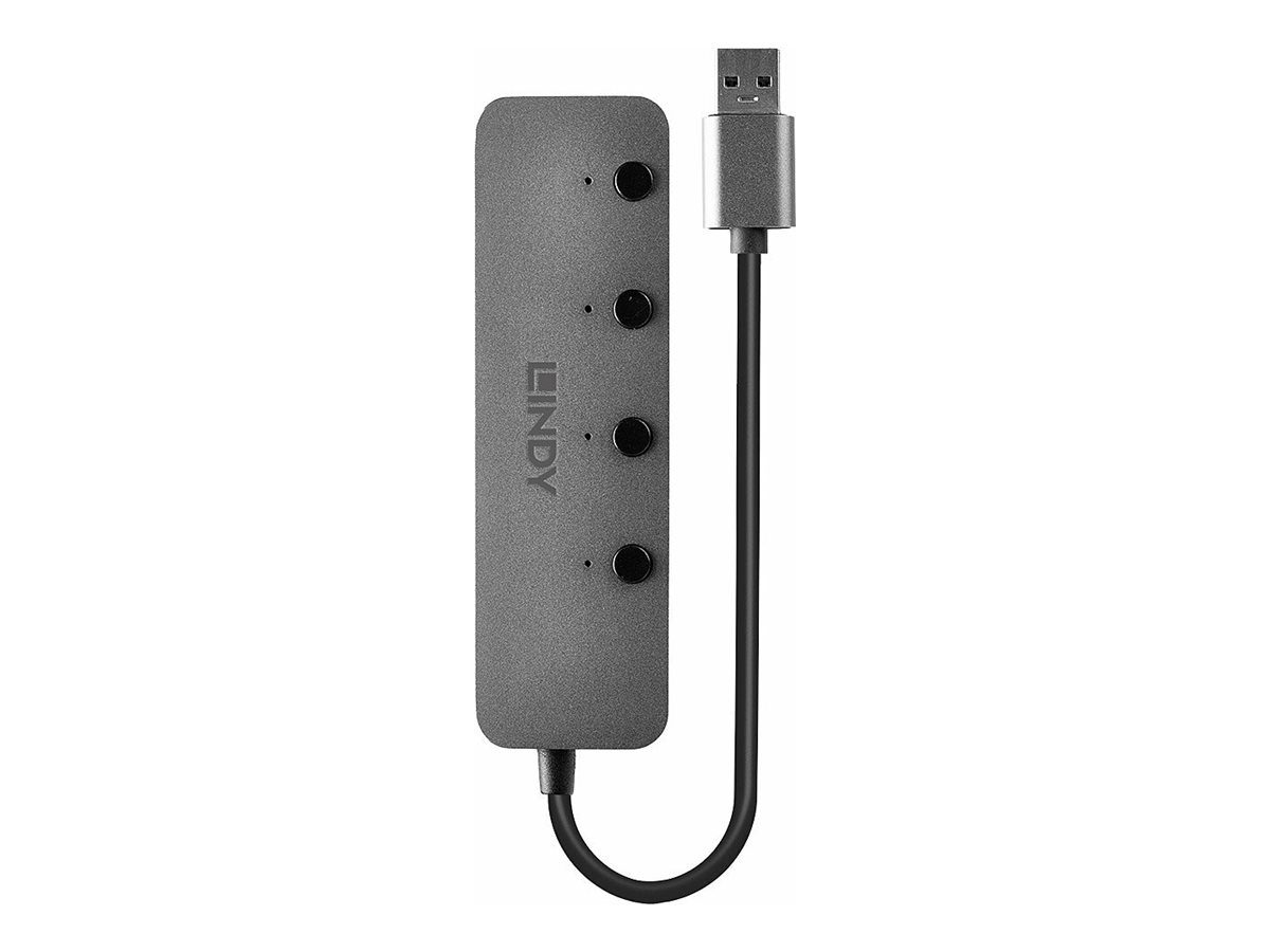 LINDY 4 Port USB 3.0 Hub mit Ein/Aussch Vier zusätzliche USB Ports - einzeln schaltbar