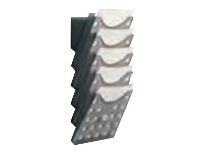 helit Wandprospekthalter the grid wall grau DIN A4 5 Faecher helit Wandprospekthalter the grid wall grau DIN A4 5 Faecher