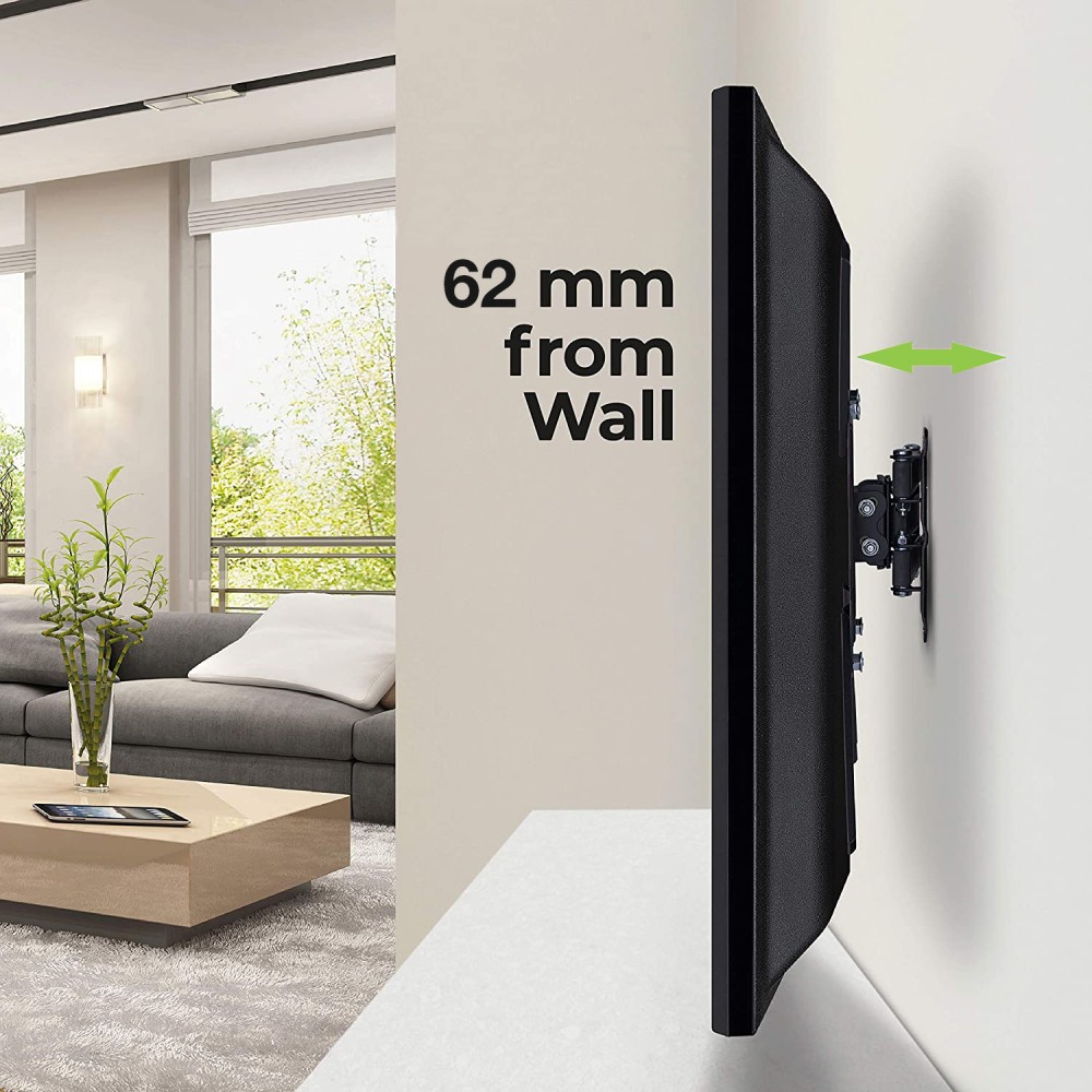 TECHLY Wandhalterung fuer 1 LCD TV LED schwarz 81,28cm139,70cm 3255Zoll Slim