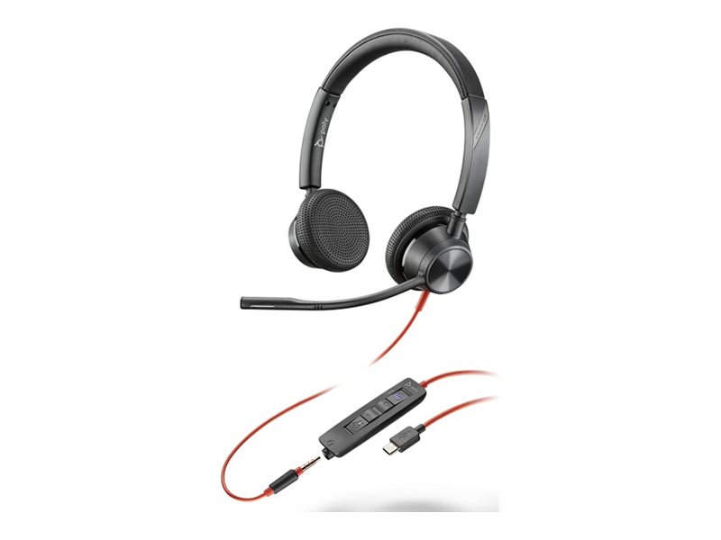 Poly Headset Blackwire C3325-M Stereo USB-C/A & 3,5 mm Teams