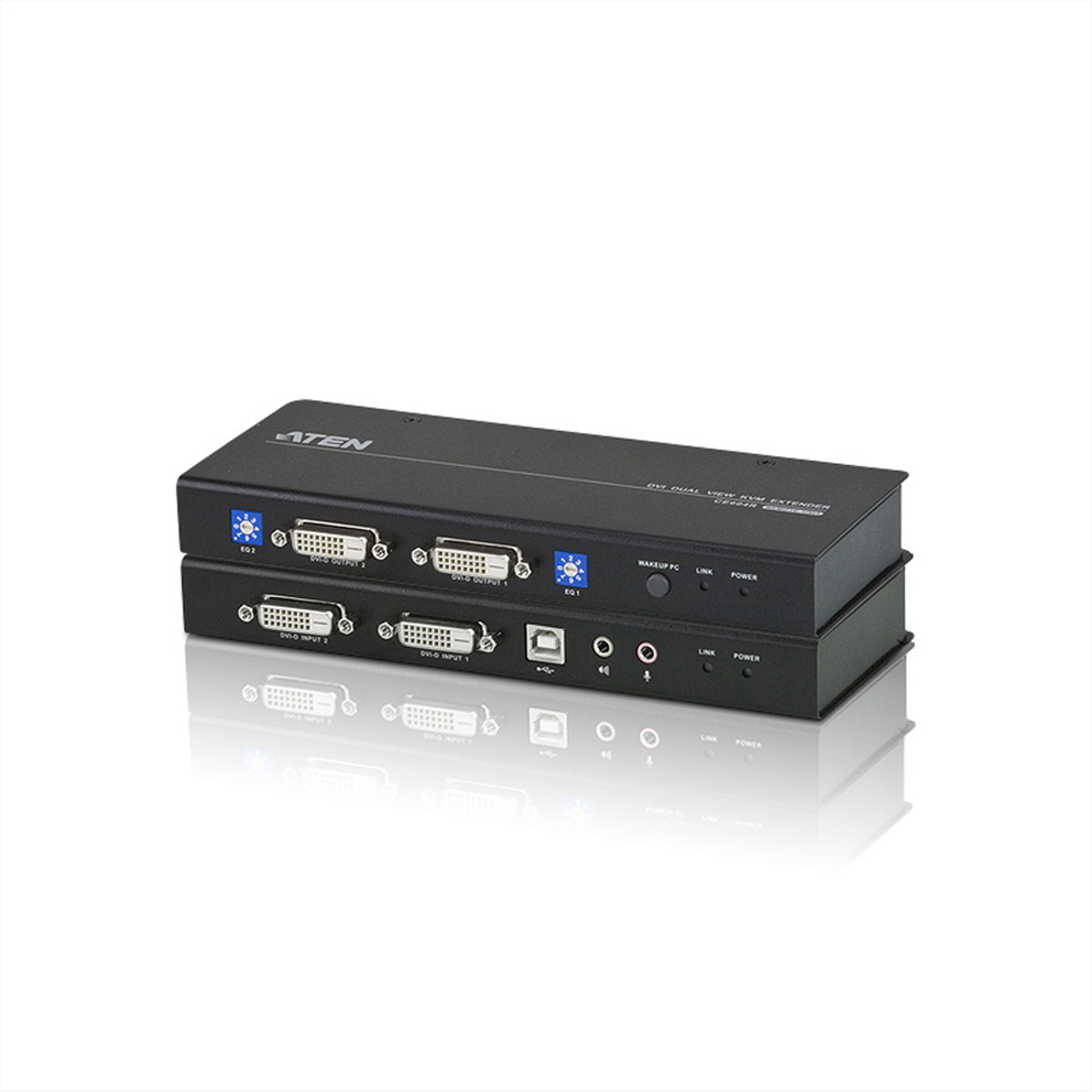 DATA KVM Extender USB Dual View DVI KVM Extender with Audio and RS232 60m ATEN