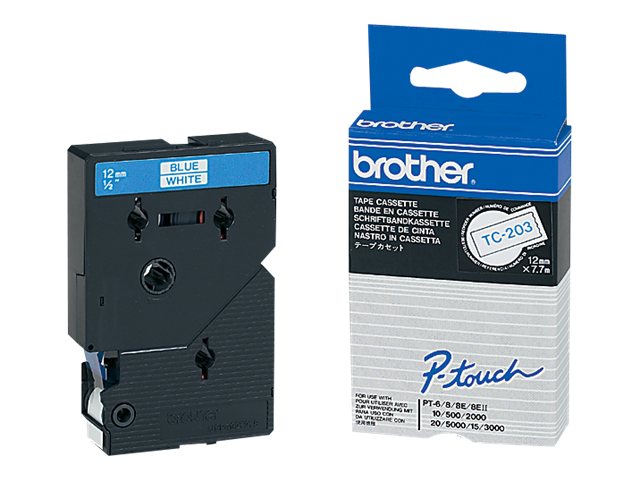 TC203 BROTHER PT Schriftband 12mm weiss TC203 BROTHER PT Schriftband 12mm weiss