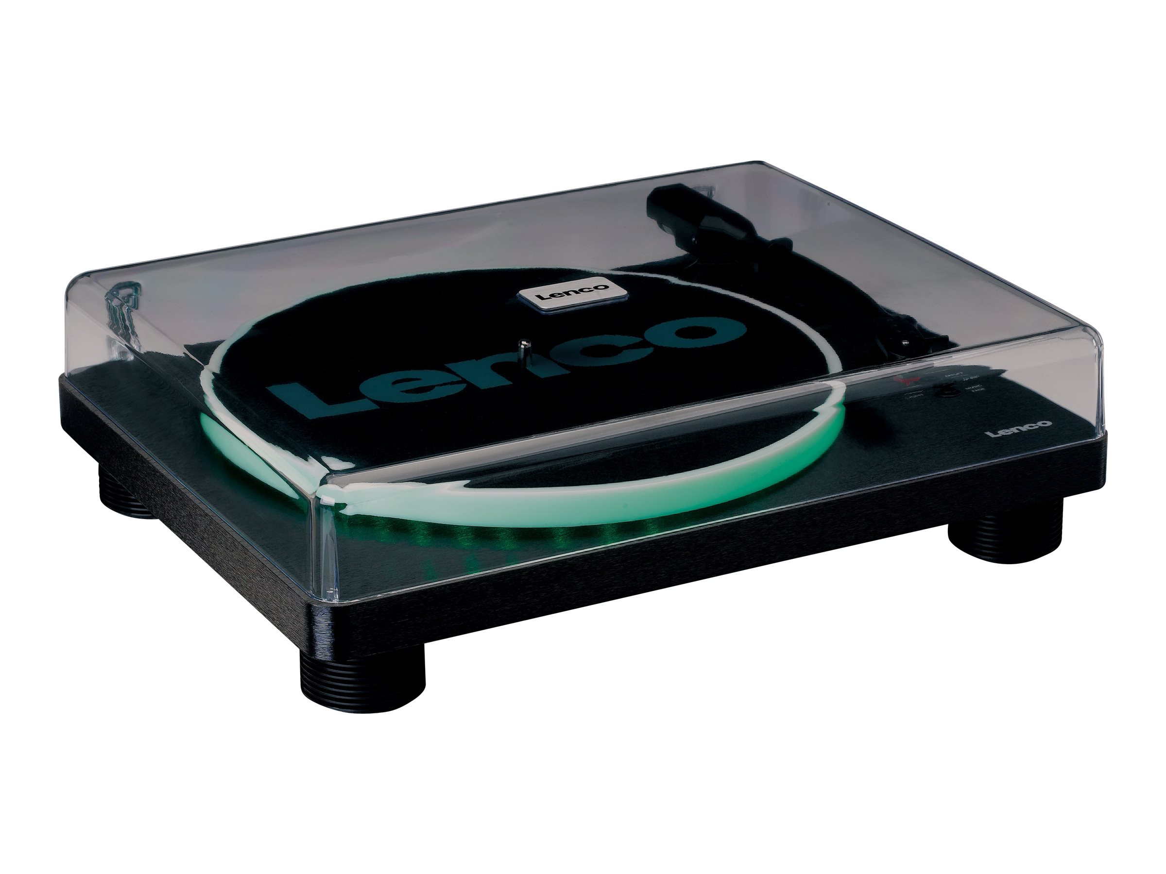 LENCO LS50LED BK Plattenspieler USBRecording, LED, schwarz