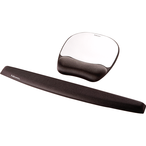 Fellowes Mousepad mit Handgelenkauflage Memory Foam silber