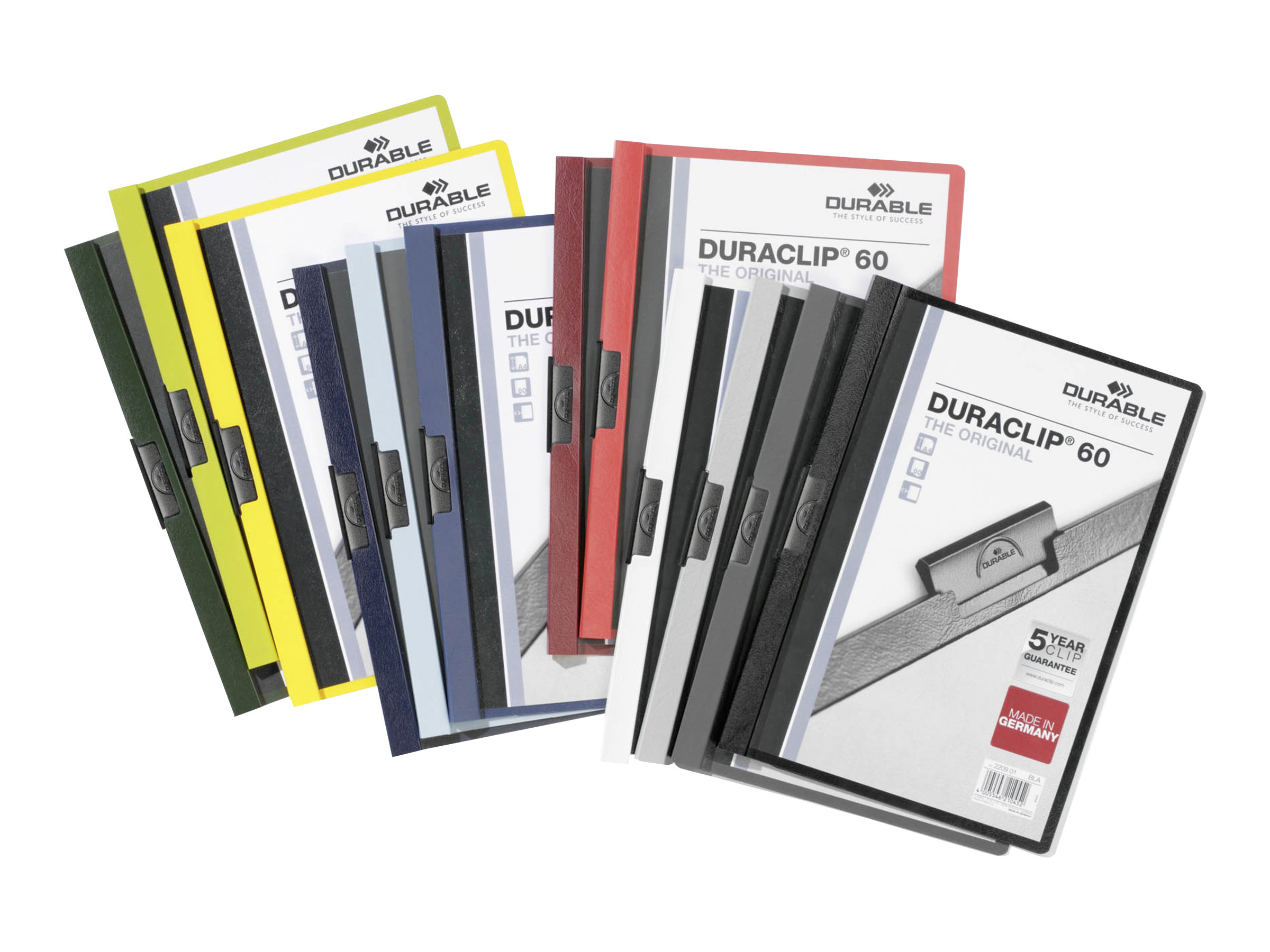 25 DURABLE Klemmhefter DURACLIP farbsortiert 25 DURABLE Klemmhefter DURACLIP farbsortiert