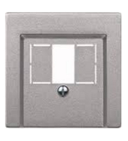Merten Zentralplatte 297960 für TAE/Audio/USB aluminium Merten Zentralplatte 297960 für TAE/Audio/USB aluminium