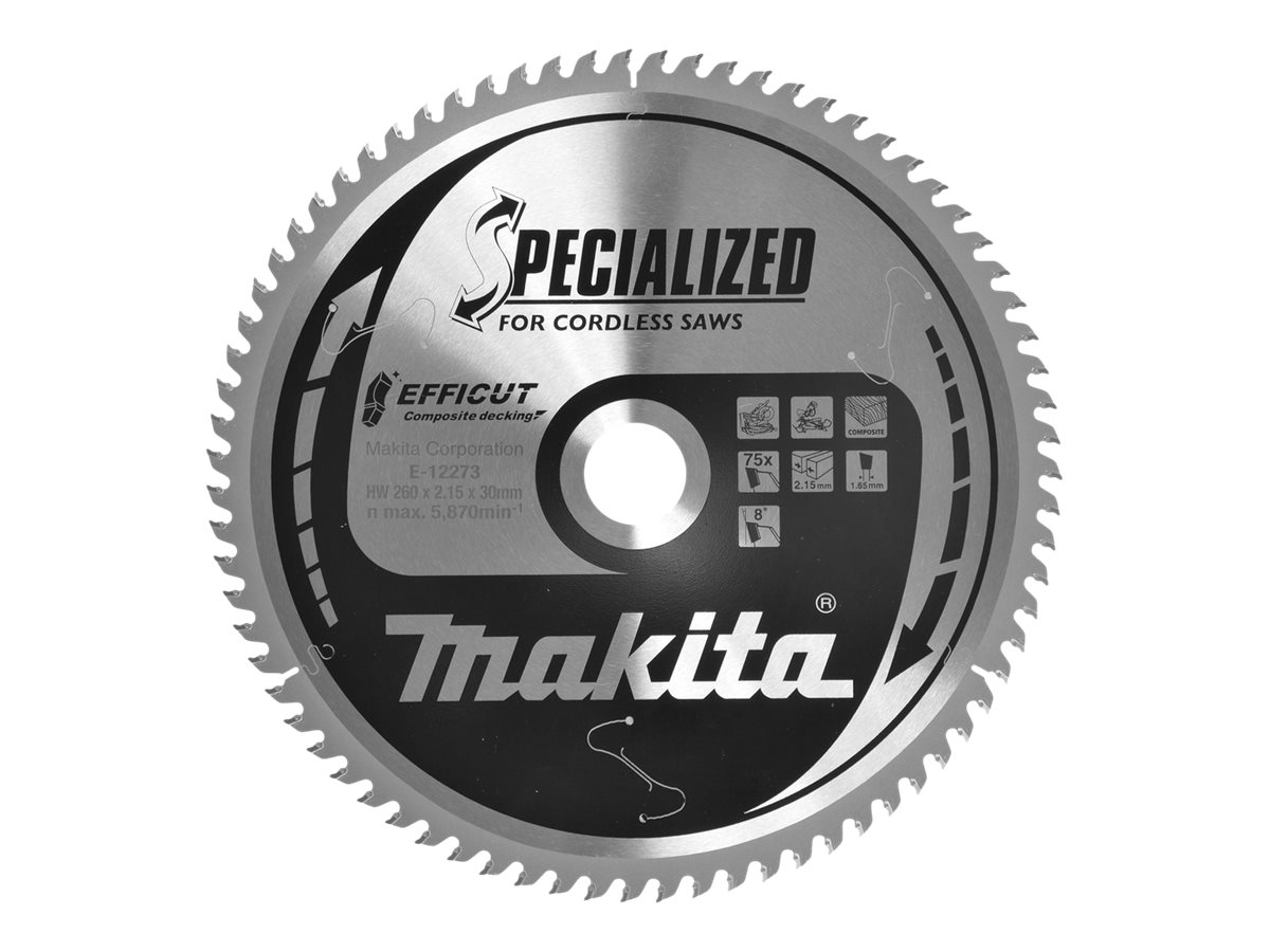 makita E-12273 EFFICCUT Kreissägeblatt 260,0 mm, 75 Zähne makita E-12273 EFFICCUT Kreissägeblatt 260,0 mm, 75 Zähne
