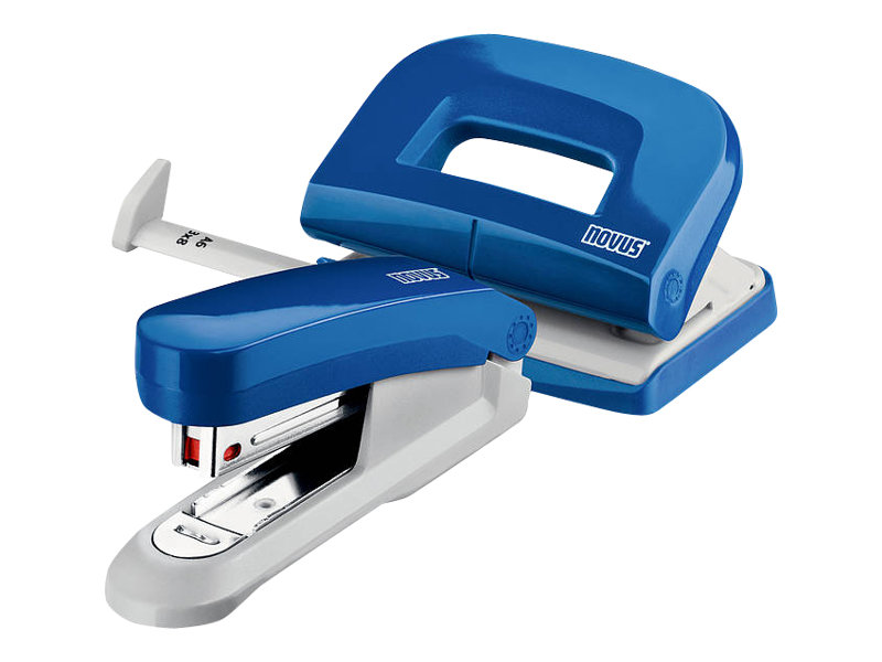 novus Locher und Heftgeraete Set E210/E15 blau novus Locher und Heftgeraete Set E210/E15 blau