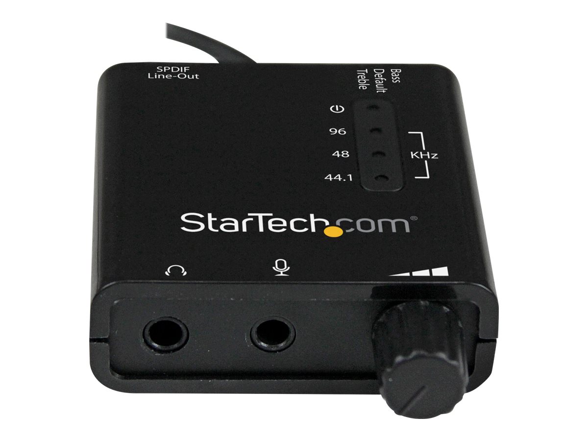STARTECH.COM USB Audio Adapter - Externe USB Soundkarte mit SPDIF Digital Audio und Stero Mic - Schwarz STARTECH.COM USB Audio Adapter - Externe USB Soundkarte mit SPDIF Digital Audio und Stero Mic - Schwarz