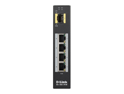 D-LINK DIS-100G-5PSW Industrie Gigabit unmanaged PoE Switch mit SFP 4x 100/1000BaseT PoE 1x 100/1000BaseSFP 120W PoE Kapazität