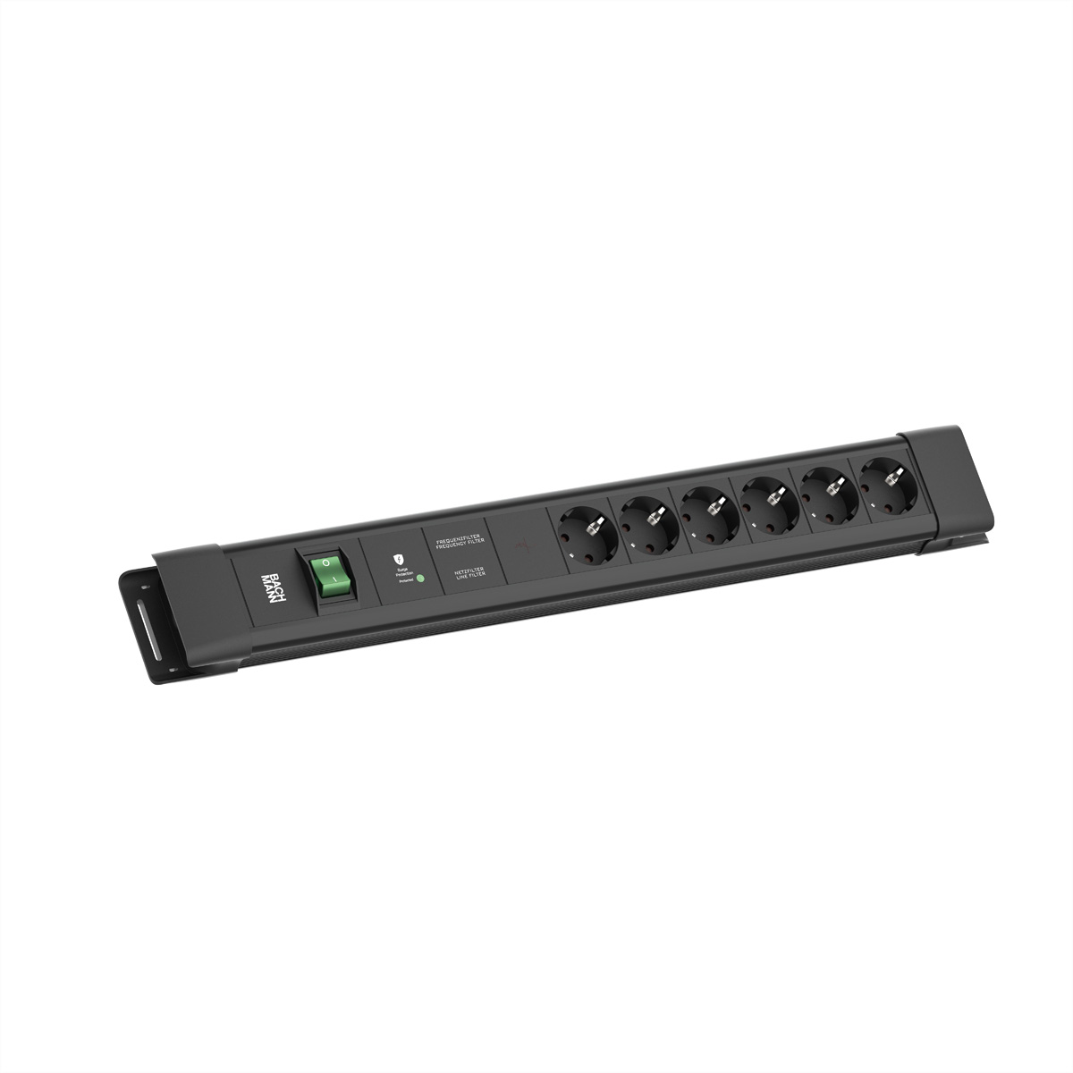 Bachmann Steckdosenleiste 6xCEE7/3 1xGVS-Plus 1xSch 2,0m CEE7/7 sw