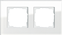 Gira Rahmen 021212 2fach Esprit Glas weiss Gira Rahmen 021212 2fach Esprit Glas weiss