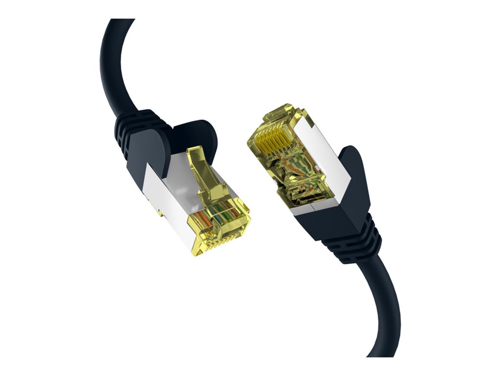 M-CAB CAT6a Patchkabel Schwarz 0,25m S/FTP