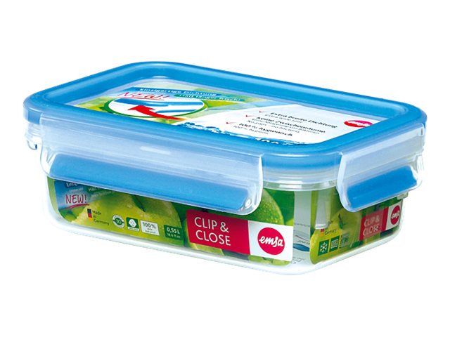 emsa Frischhaltedose CLIP & CLOSE 5,8 cm hoch transparent 0,55 l, 1 St.