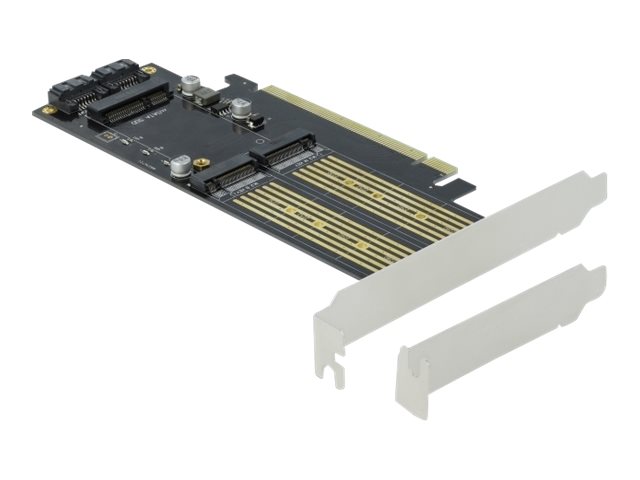 Delock PCI Express x16 Karte zu 1 x M.2 Key B + 1 x NVMe M.2 Key M + 1 x mSATA -