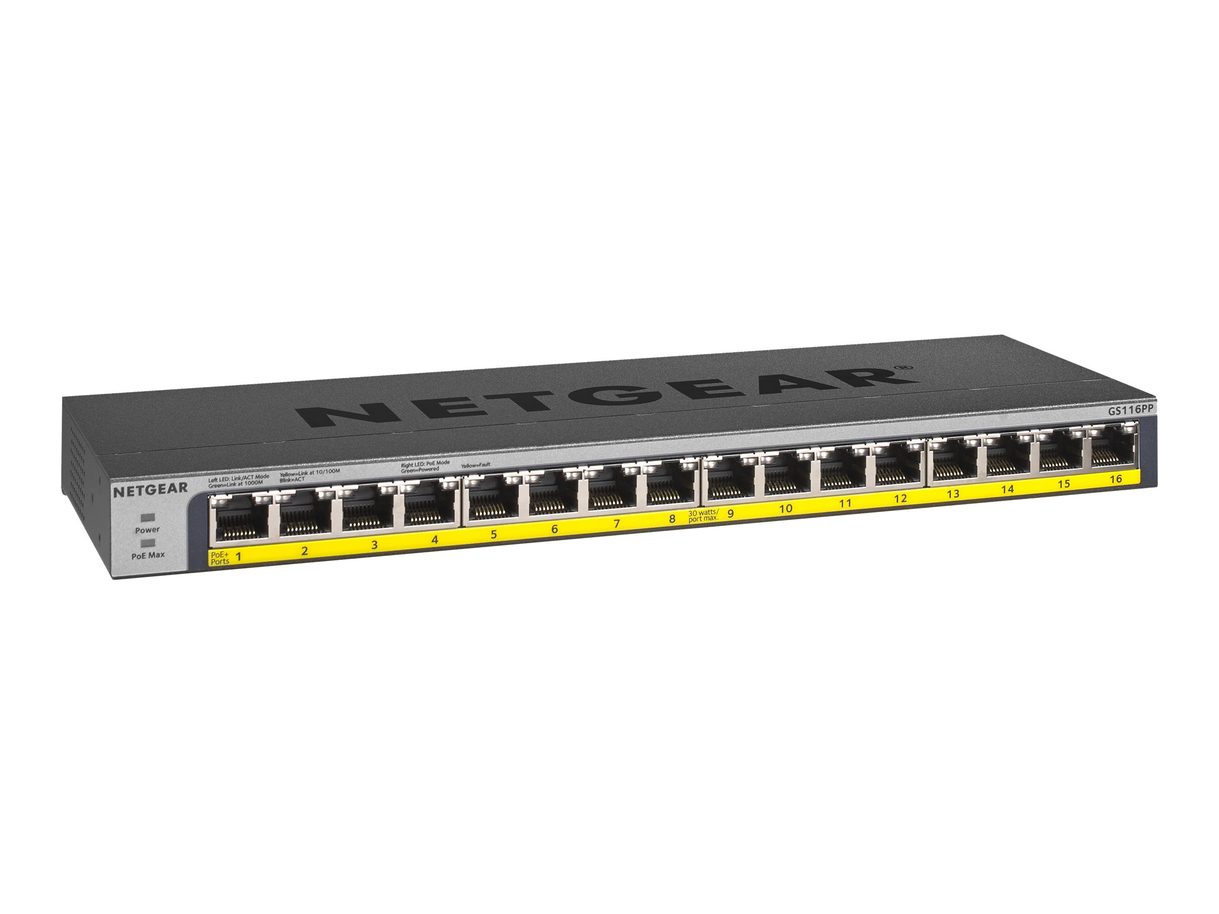 NETGEAR GS116LP-100EUS GIGABIT SWITCH NETGEAR GS116LP-100EUS GIGABIT SWITCH