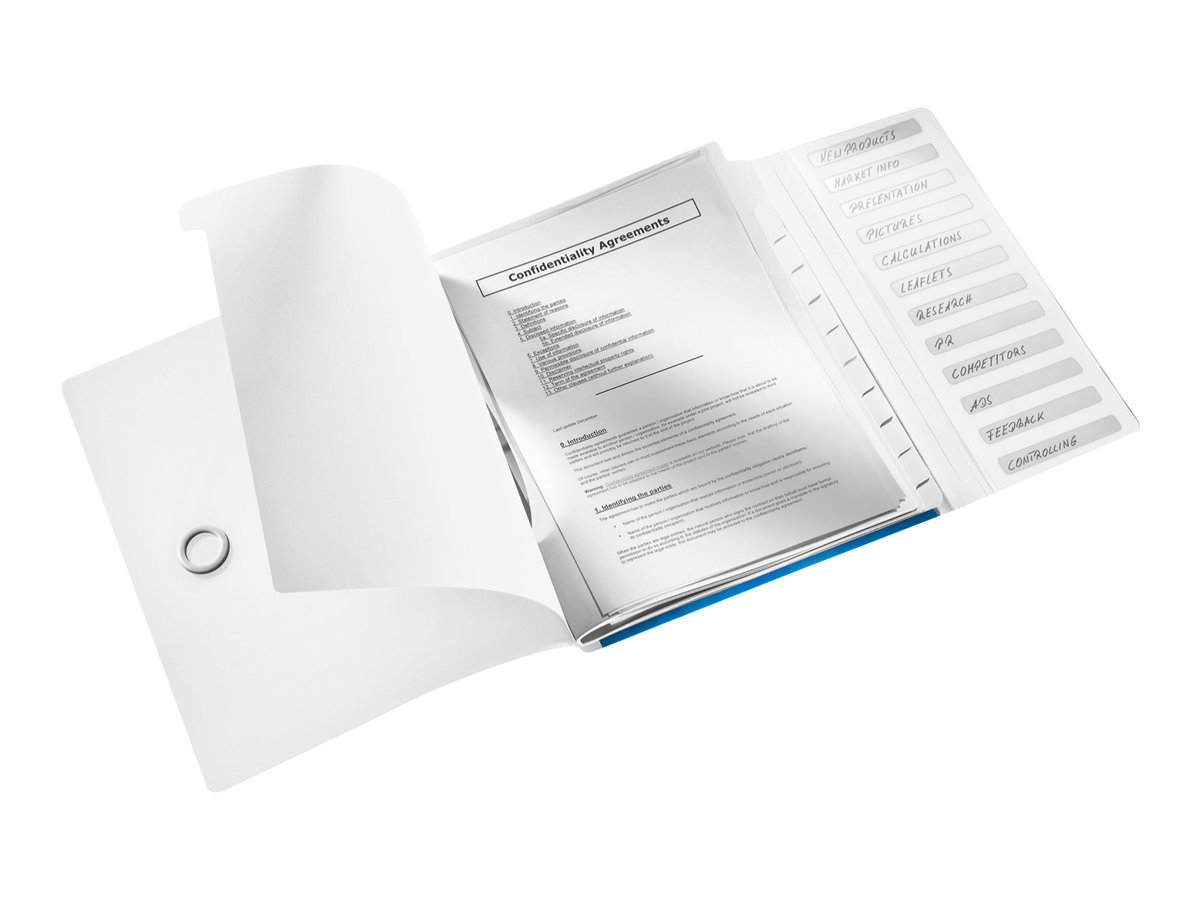 LEITZ Ordnungsmappe WOW 4634 12 Faecher blau