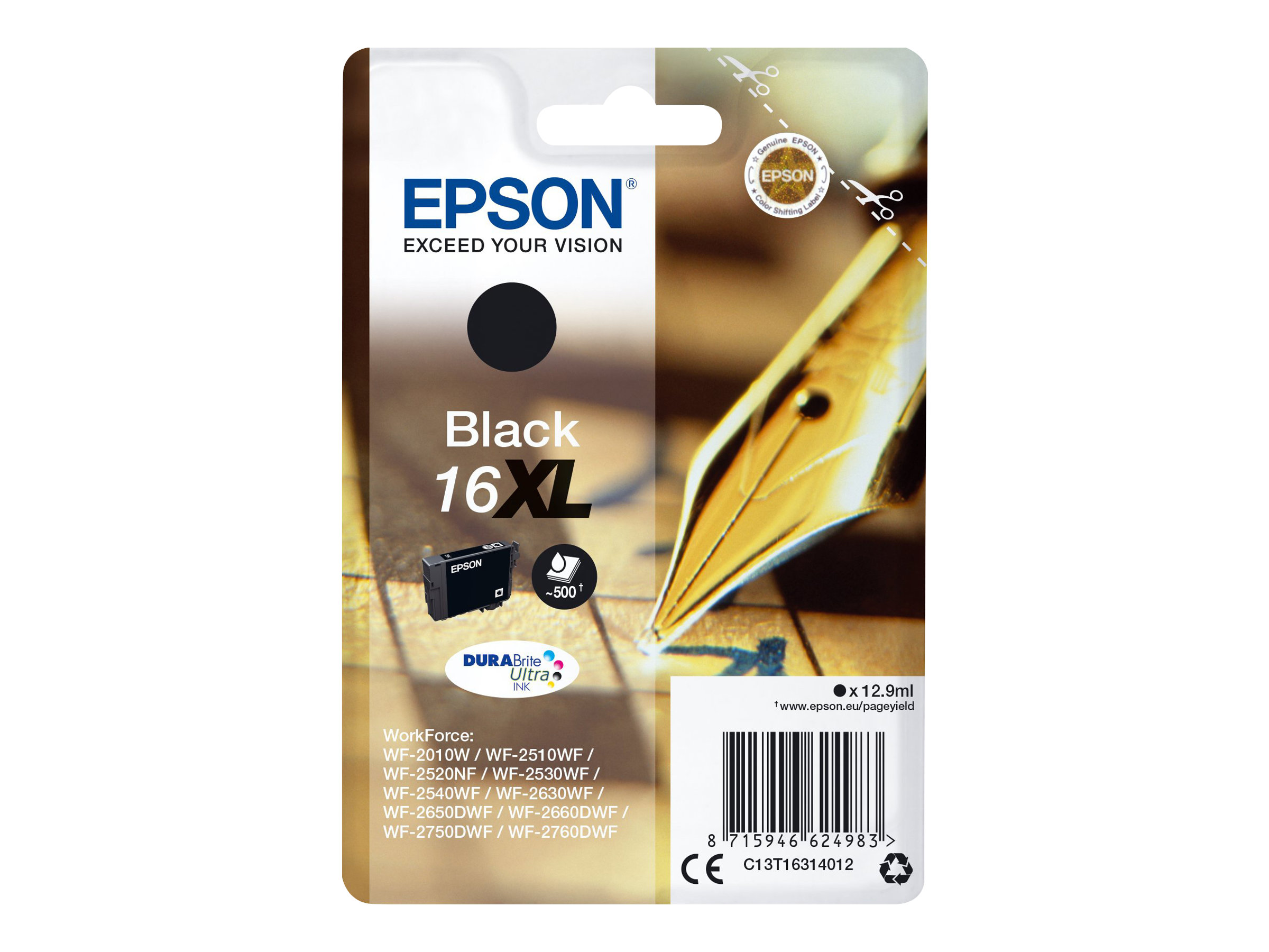 EPSON 16XL / T1631XL  schwarz Druckerpatrone