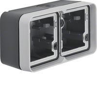 Berker AP-Gehäuseunterteil 6719323505 2fach waagerecht lichtgrau Berker AP-Gehäuseunterteil 6719323505 2fach waagerecht lichtgrau