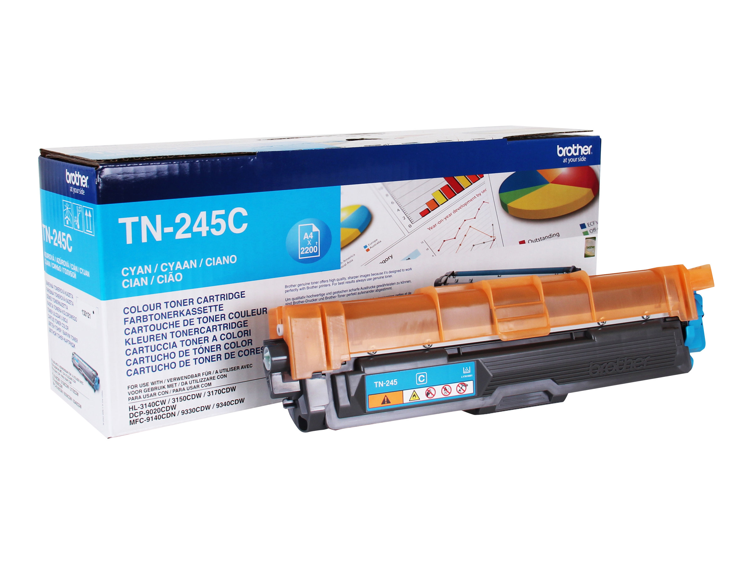 Brother TN245C - Hohe Ergiebigkeit - Cyan - Original - Tonerpatrone