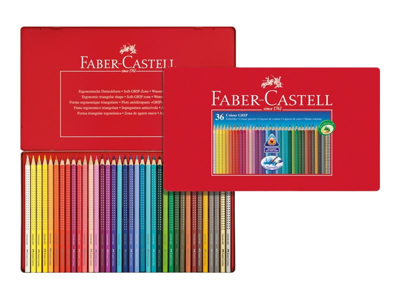 FABER-CASTELL Colour GRIP Buntstifte farbsortiert, 36 St. FABER-CASTELL Colour GRIP Buntstifte farbsortiert, 36 St.