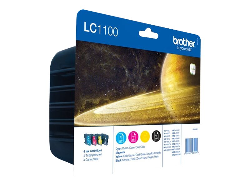 Tintenpatronen LC-1100 Multipack (je 1x BK/M/C/Y) Tintenpatronen LC-1100 Multipack (je 1x BK/M/C/Y)