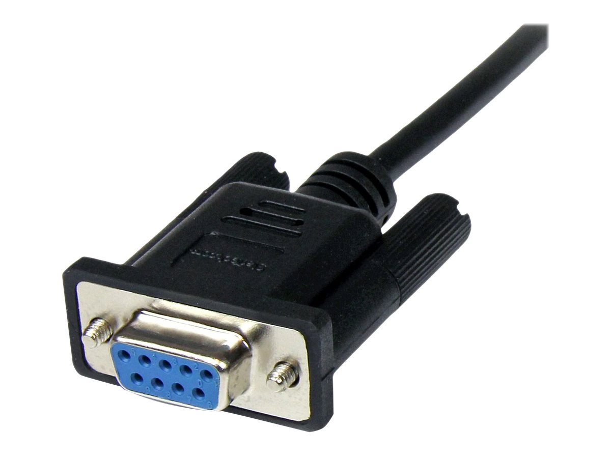 StarTech 1m Black DB9 RS232 Serial Null Modem Cable FM