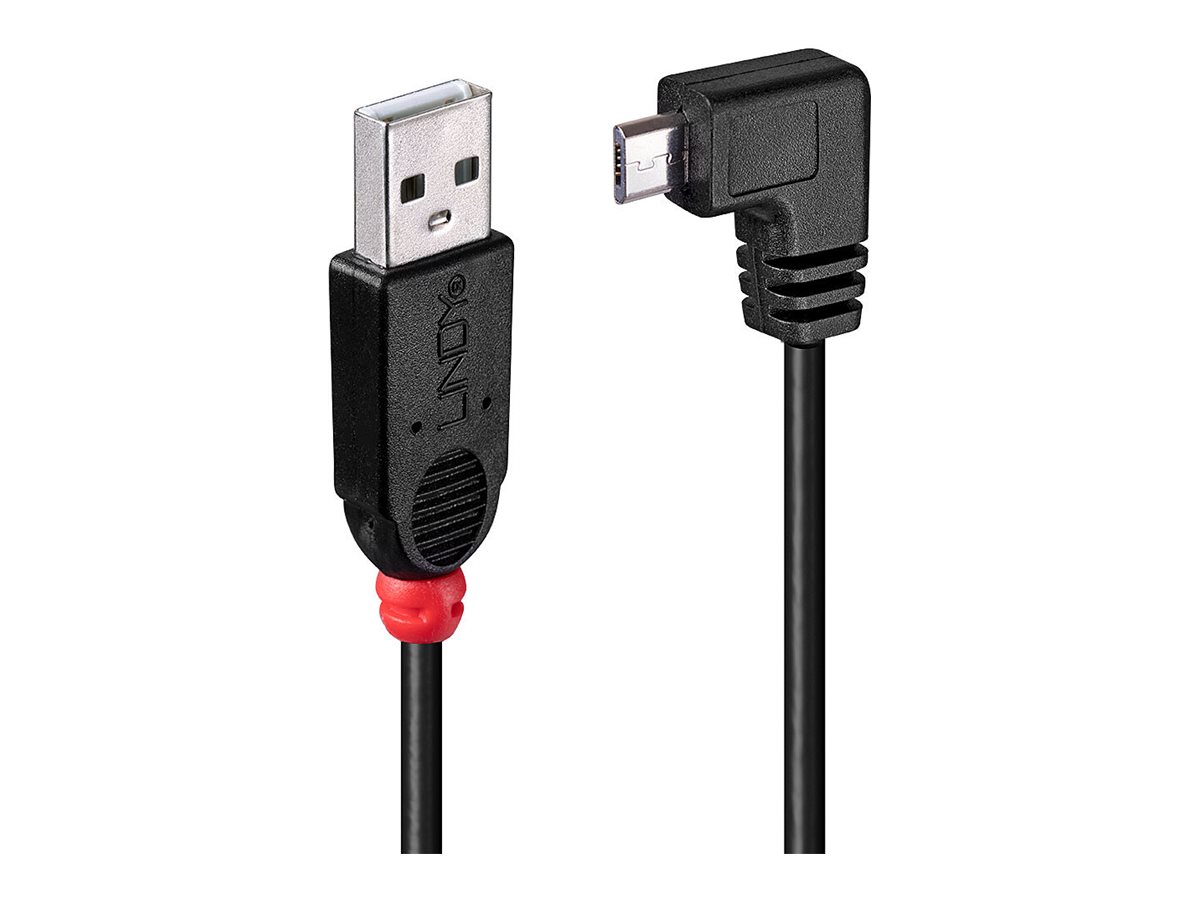 LINDY USB 2.0 Typ A/Micro-B 90 0,5m Mini-B Stecker rechts gewinkel LINDY USB 2.0 Typ A/Micro-B 90 0,5m Mini-B Stecker rechts gewinkel
