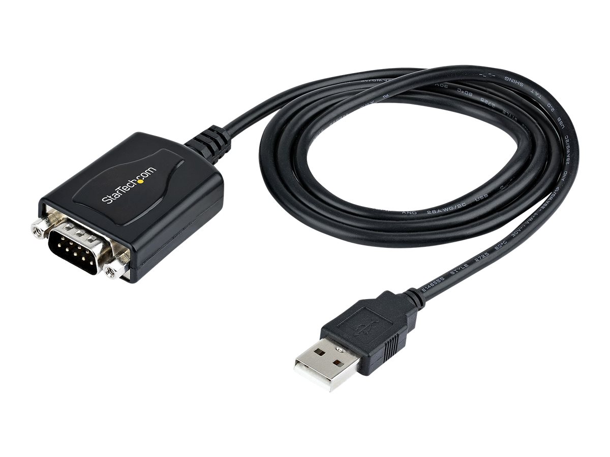 STARTECH.COM 1m USB auf RS232 Adapter mit COM Speicherung DB9 Stecker zu USB Konverter USB zu Seriell Adapter fuer PLC/Drucker/Scanne