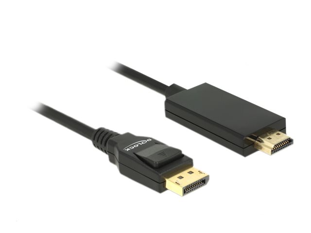 DELOCK Kabel Displayport 1.2 Stecker > High Speed HDMI-A Stecker Passiv 4K 2 m schwarz