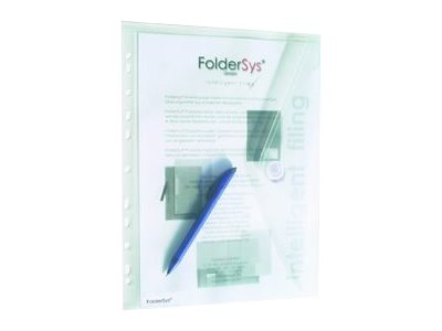 10 FolderSys Dokumententaschen DIN A4 transparent genarbt 0,20 mm