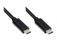 0.20m Good Connections USB3.1 Datenkabel Super-Speed USB C Stecker auf USB C Stecker Schwarz 3 Ampere