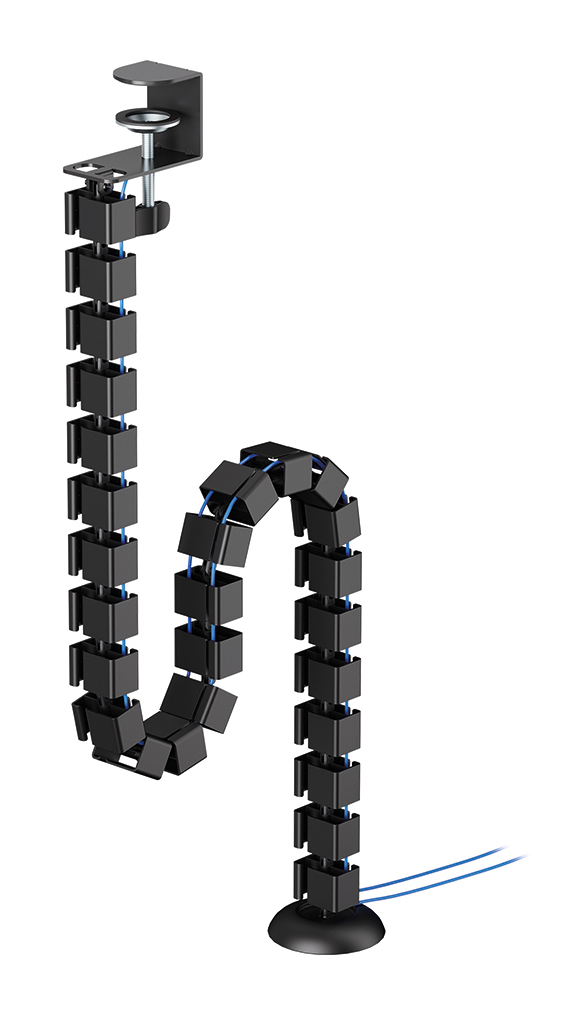 NEOMOUNTS Cable Spine Organizer for sitstand desk frames clamp mounted black