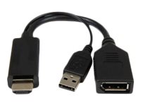 TECHLY Adapter HDMI M auf DisplayPort F + USB-A M 4Kx2K 30Hz