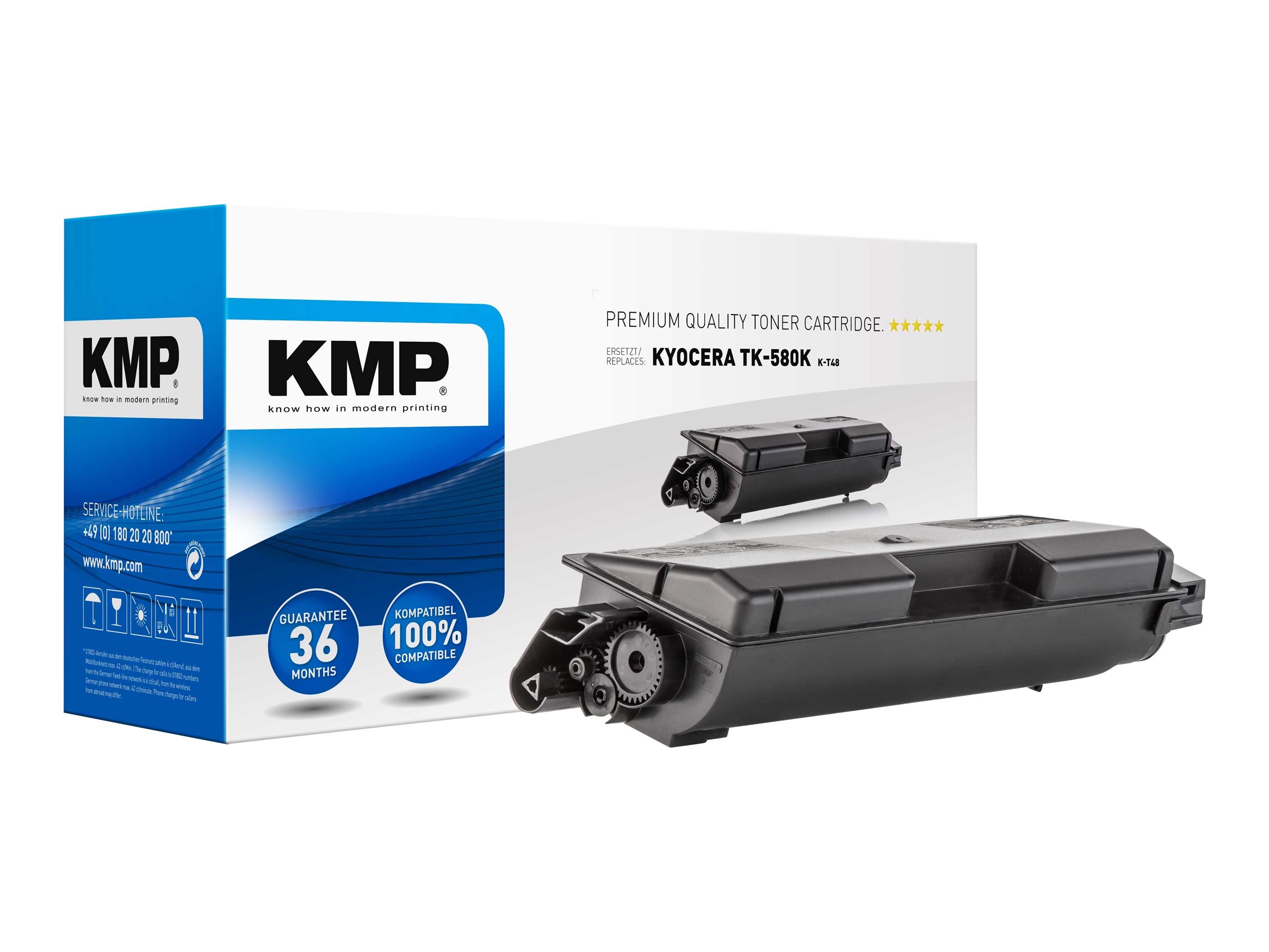 KMP K-T48 schwarz Toner kompatibel zu KYOCERA TK-580K KMP K-T48 schwarz Toner kompatibel zu KYOCERA TK-580K