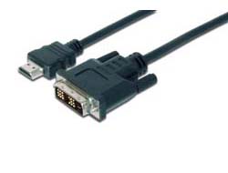 ASSMANN HDMI zu DVID 181 Anschlusskabel 2m schwarz bulk StSt
