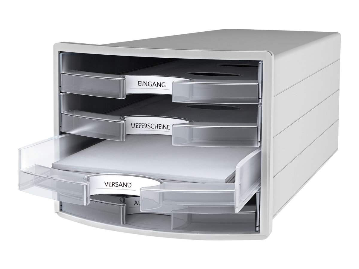 HAN Schubladenbox Impuls transparent 1013-63, DIN C4 mit 4 Schubladen HAN Schubladenbox Impuls transparent 1013-63, DIN C4 mit 4 Schubladen