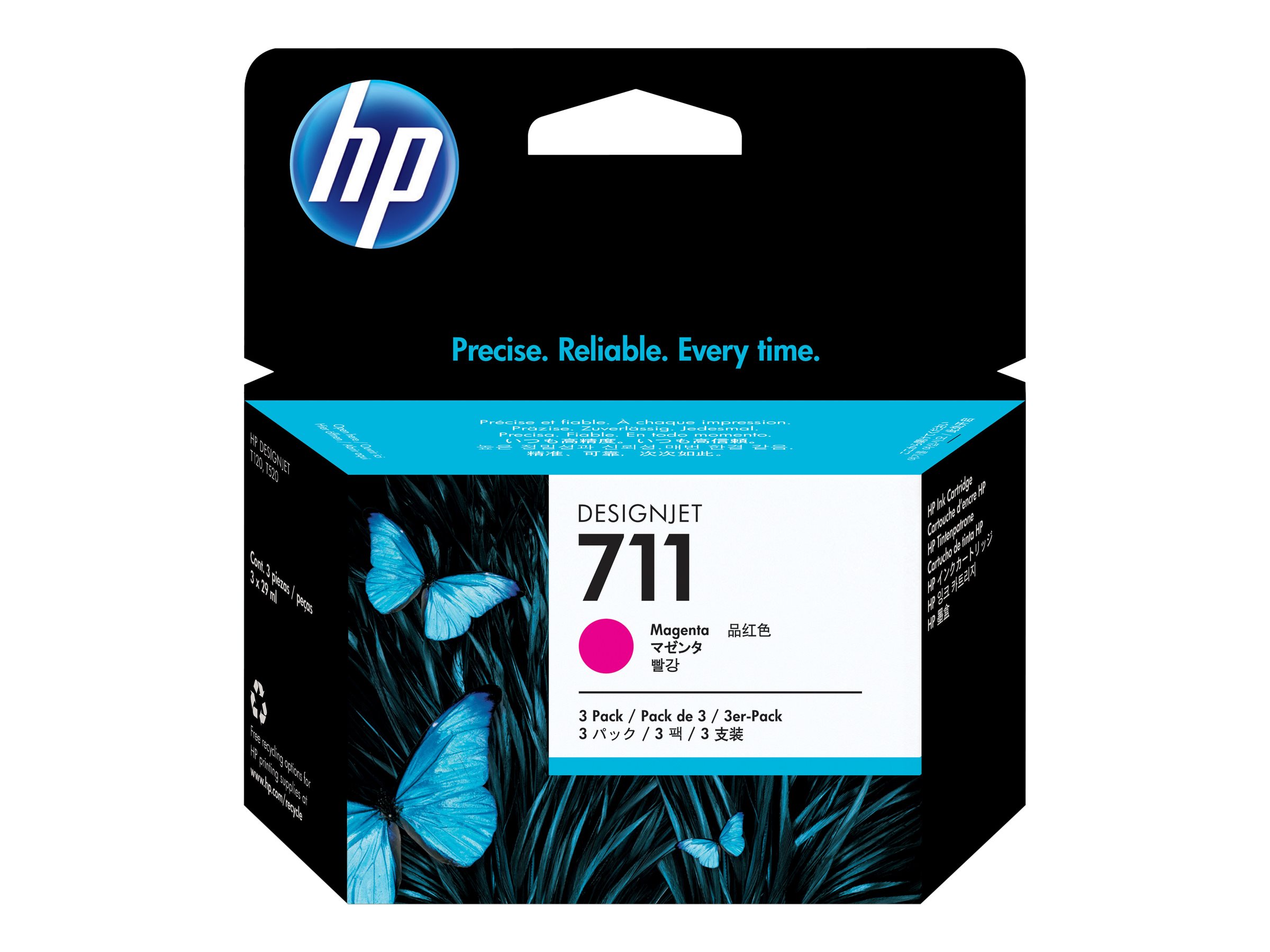 HP 711 Original Tinte magenta Standardkapazitaet 3er-Pack HP 711 Original Tinte magenta Standardkapazitaet 3er-Pack